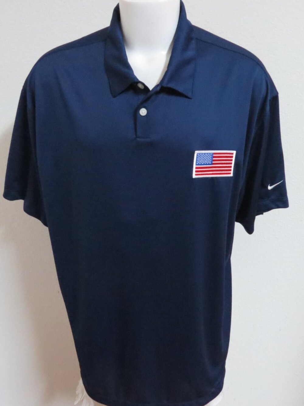 M-2XL USA Navy Blue Nike Dri-Fit Men's #23V Golf Polo Shirt